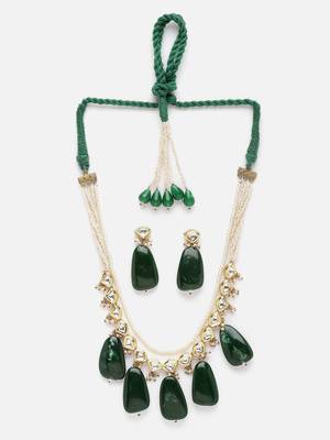 Seagreen necklace with earring jewellery set 3