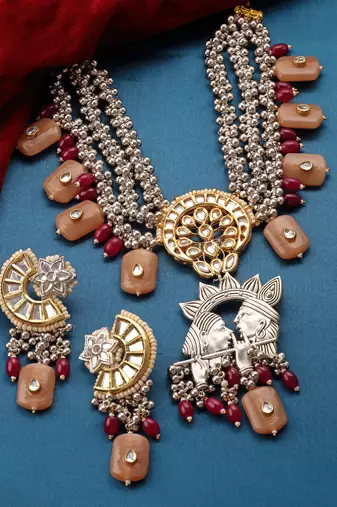 Sunrise haar with earrings jewellery set