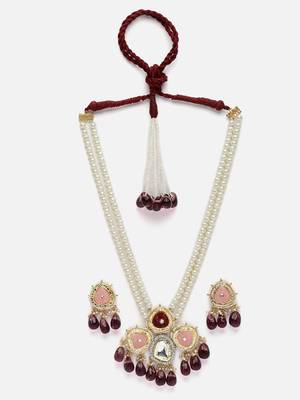 Bloodstone haar with earrings jewellery set 3