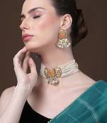 Marmalade chokar with earrings jewellery set