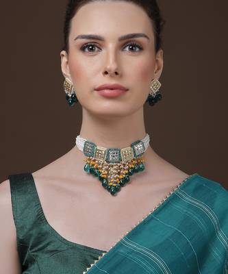 Neel darwaza chokar with earrings jewellery set 1