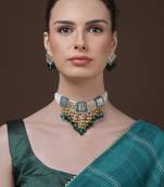 Neel darwaza chokar with earrings jewellery set