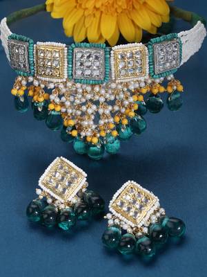 Neel darwaza chokar with earrings jewellery set 2