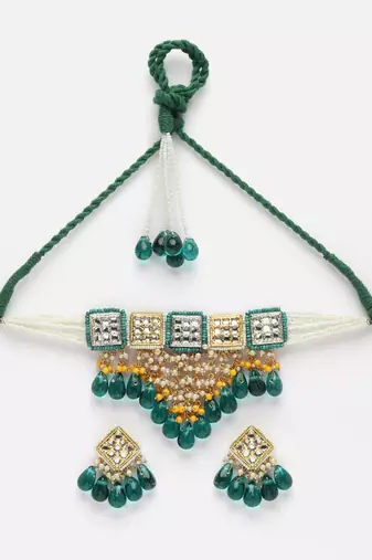 Neel darwaza chokar with earrings jewellery set