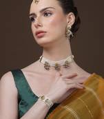 Neela lashkar chokar with earrings jewellery set