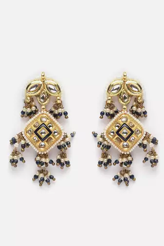 Neela lashkar chokar with earrings jewellery set