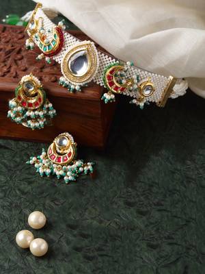 Anar angoor chokar with earrings jewellery set 2