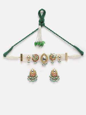 Anar angoor chokar with earrings jewellery set 4