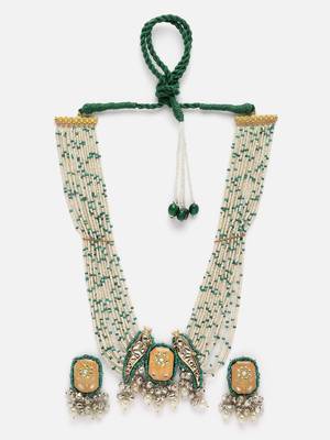 Pistachio haar with earrings jewellery set 3