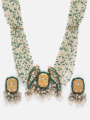 Pistachio haar with earrings jewellery set 4