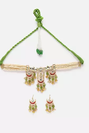Pear haar with earrings jewellery set