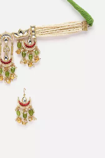 Pear haar with earrings jewellery set