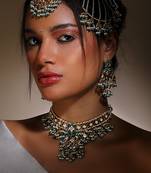 Beryl necklace with earring jewellery set