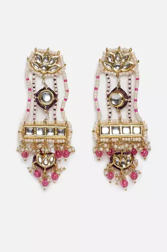 Aab-e-gulabi drop earring