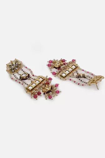 Aab-e-gulabi drop earring