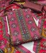 Women's multi handwork chinnon dress material