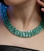 Sabz kahkashan layered necklace