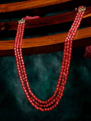 Nazakat-e-surkh layered necklace 2