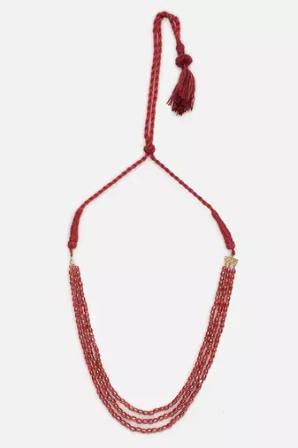 Nazakat-e-surkh layered necklace