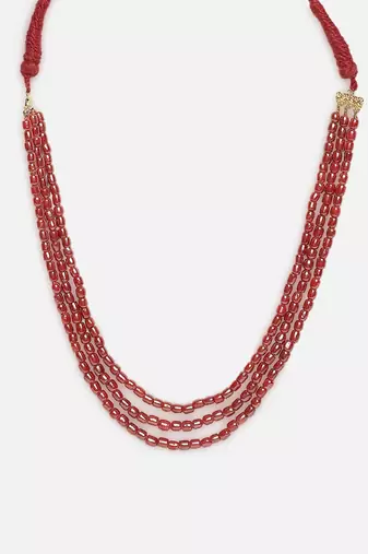Nazakat-e-surkh layered necklace