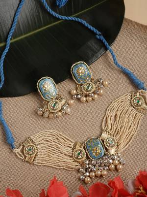 Asmani grace chokar with earrings 2