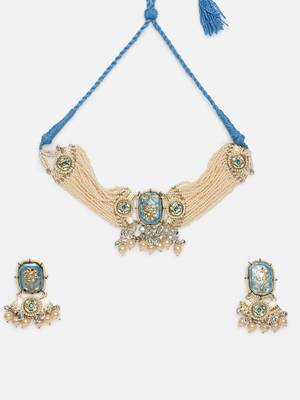 Asmani grace chokar with earrings 4