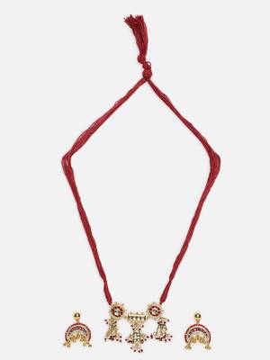 Gul-e-surkh haar with earrings 3