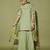 Green embroidered tissue sharara set