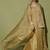 Brown embroidered satin sharara set