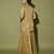 Brown embroidered satin sharara set