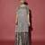 Silver embroidered tissue sharara set