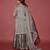 Silver embroidered tissue sharara set