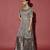 Silver embroidered tissue sharara set