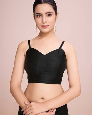 Embellished black color  bollywood georgette saree with unstiched blouse 3