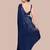 Embellished blue color  bollywood georgette saree with unstiched blouse
