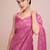 Embellished pink color  bollywood georgette saree with unstiched blouse