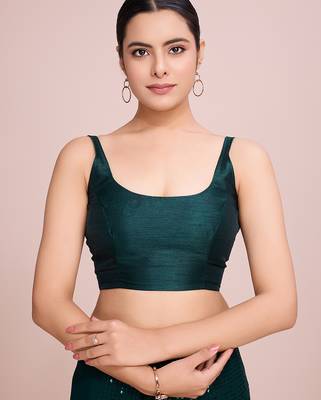 Embellished green color  bollywood georgette saree with unstiched blouse 5