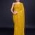 Embellished mustard color  bollywood georgette saree with unstiched blouse