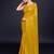 Embellished mustard color  bollywood georgette saree with unstiched blouse