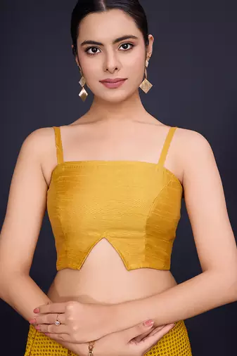 Embellished mustard color  bollywood georgette saree with unstiched blouse