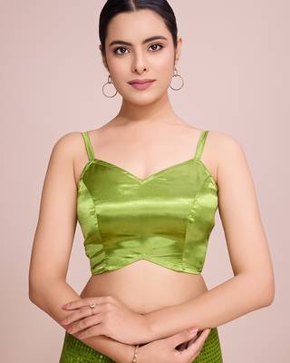 Embellished perrot color  bollywood georgette saree with unstiched blouse 4