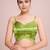 Embellished perrot color  bollywood georgette saree with unstiched blouse