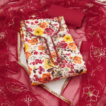 Women's multi printed jam cotton dress material 1