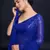 Embellished royal blue color  bollywood georgette saree with unstiched blouse