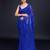 Embellished royal blue color  bollywood georgette saree with unstiched blouse