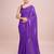 Embellished violet color  bollywood georgette saree with unstiched blouse