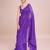 Embellished violet color  bollywood georgette saree with unstiched blouse