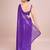 Embellished violet color  bollywood georgette saree with unstiched blouse