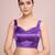 Embellished violet color  bollywood georgette saree with unstiched blouse