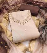 Women's multi printed cemric cotton dress material